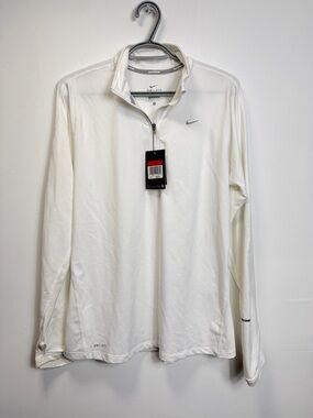 Nike White Dri-FIT Lightweight Training Top Size Large